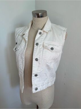 Vintage DKNY White Denim Vest